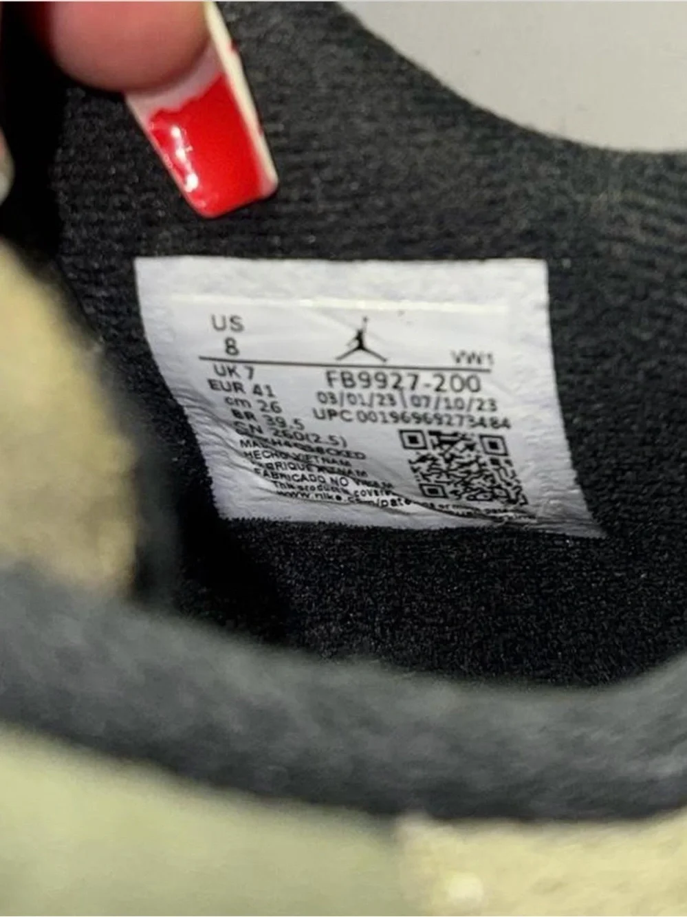 Jordan 4 Retro Olive Size 8